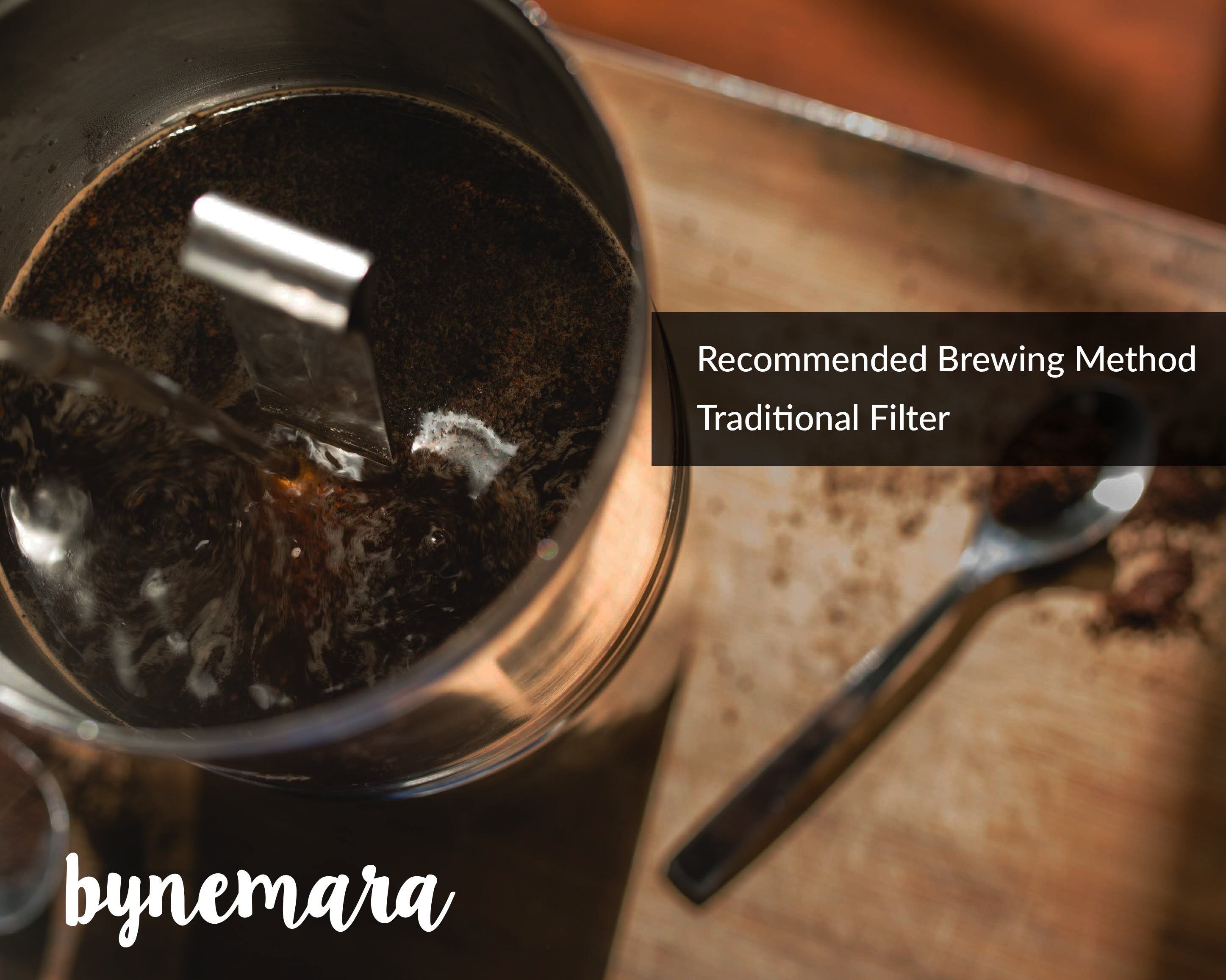 brewing method is traditional coffee filter