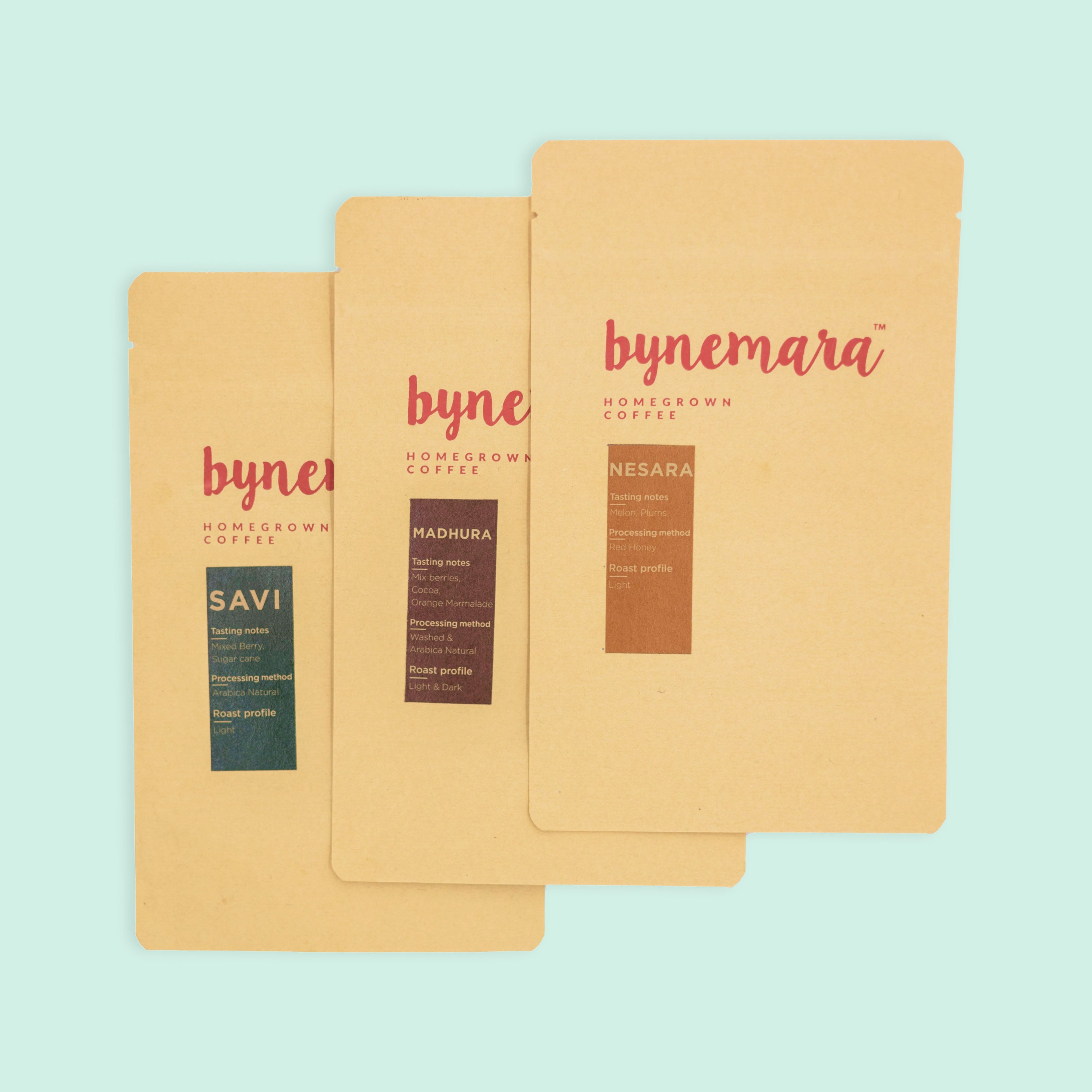 sample packs of savi, madhura and Nesara