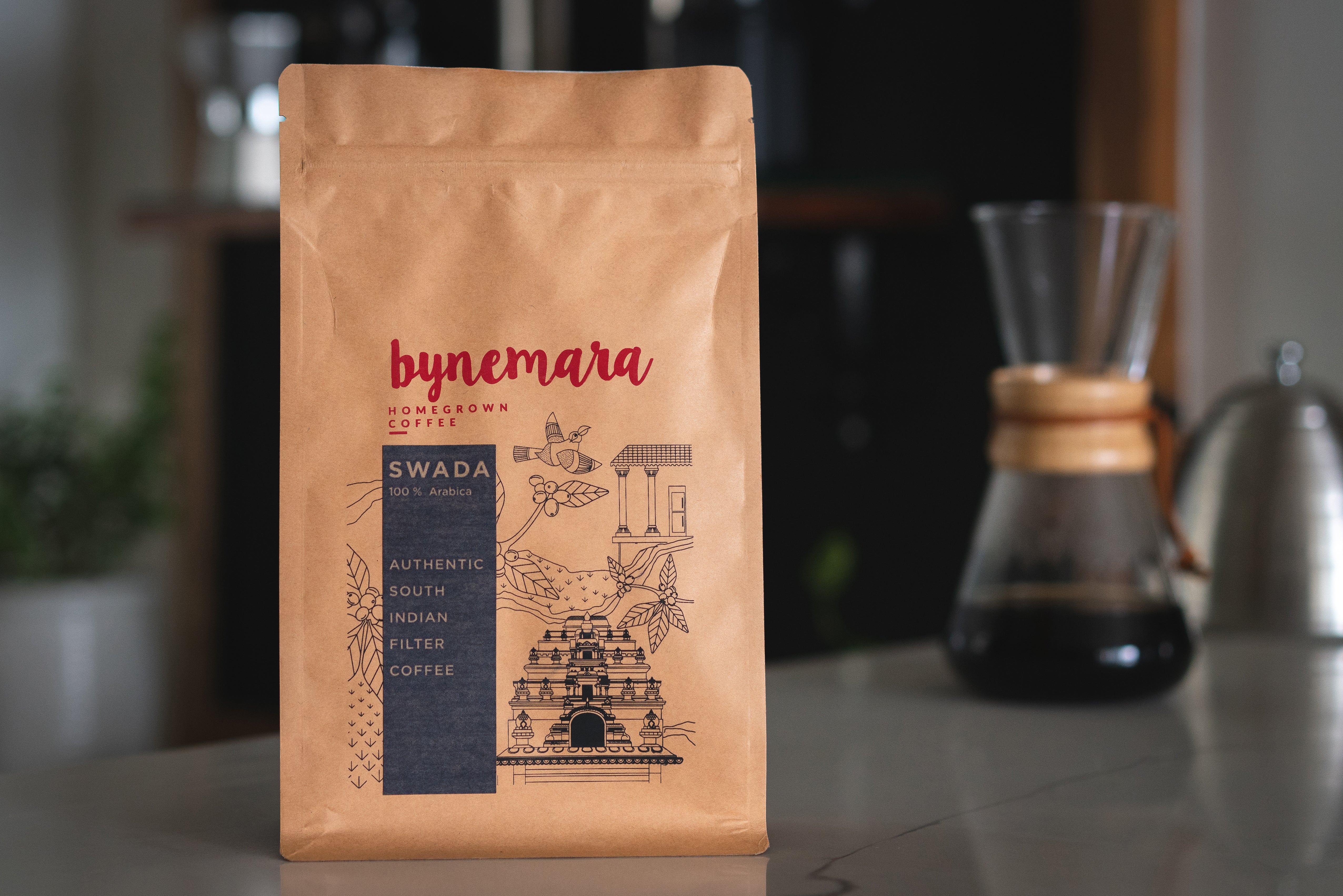 Swada 100% arabic south indian filter coffee, tasting notes of caramel and citrus